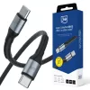 3mk Hyper Cable N-SERIES USB-C - USB-C 3m PD 3.0 QC 3.0 20V/3A 60W musta
