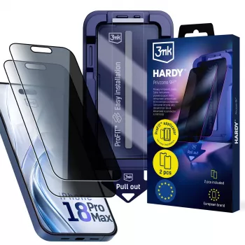 3mk Hardy Privzone 9H tietosuoja näytönsuojakalvo Apple iPhone 18 Pro Max