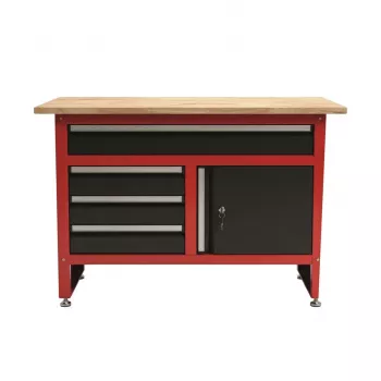 AWTOOLS työpöytä 4 laatikolla 120x60x85 cm harmaa/sininen