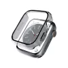 CRONG hybridikello-kotelo karkaistulla lasilla Apple Watch 44 mm - läpinäkyvä