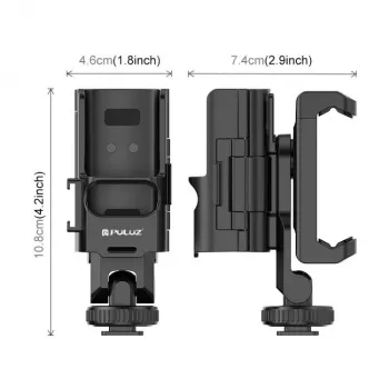 PULUZ laajennuskehysteline DJI Osmo Pocket 3 1/4 tuuman kierteellä ja puhelintelineellä (PU726B)