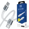 3mk Hyper Cable N-SERIES USB-C - USB-C 1 m 60W valkoinen