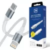 3mk Hyper Cable N-SERIES USB-C - Lightning 0,5 m PD 3.0 9V/3A 27W valkoinen
