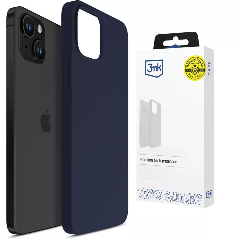 3MK PROTECTION Apple iPhone 15 - 3mk Hardy Mellow -kotelo tummansininen