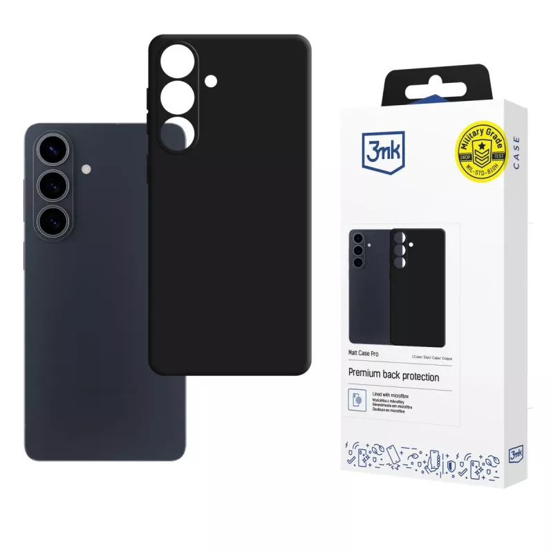 3mk Matt Case Pro Samsung Galaxy S26 FE musta