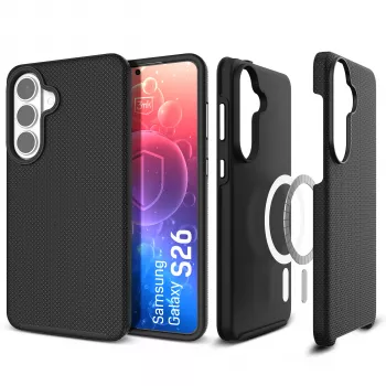 Samsung Galaxy S26 FE 3mk Hardy Shockproof MagCase - läpinäkyvä