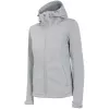 4F softshell-takki naisille H4Z22 SFD350 vaaleanharmaa melange