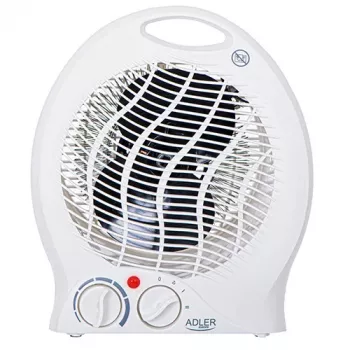 Adler AD 7728 PTC-keraaminen lämmitin 2000W, oskillaatio, 2 lämpötehoa, kylmäilmatila, ylikuumenemis- ja kaatumissuoja, valkoinen/musta