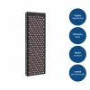MEDIVON Lumera Max LED-valohoitopaneeli keholle, punainen ja infrapunavalo, 448 LEDiä, 630–1060 nm, musta