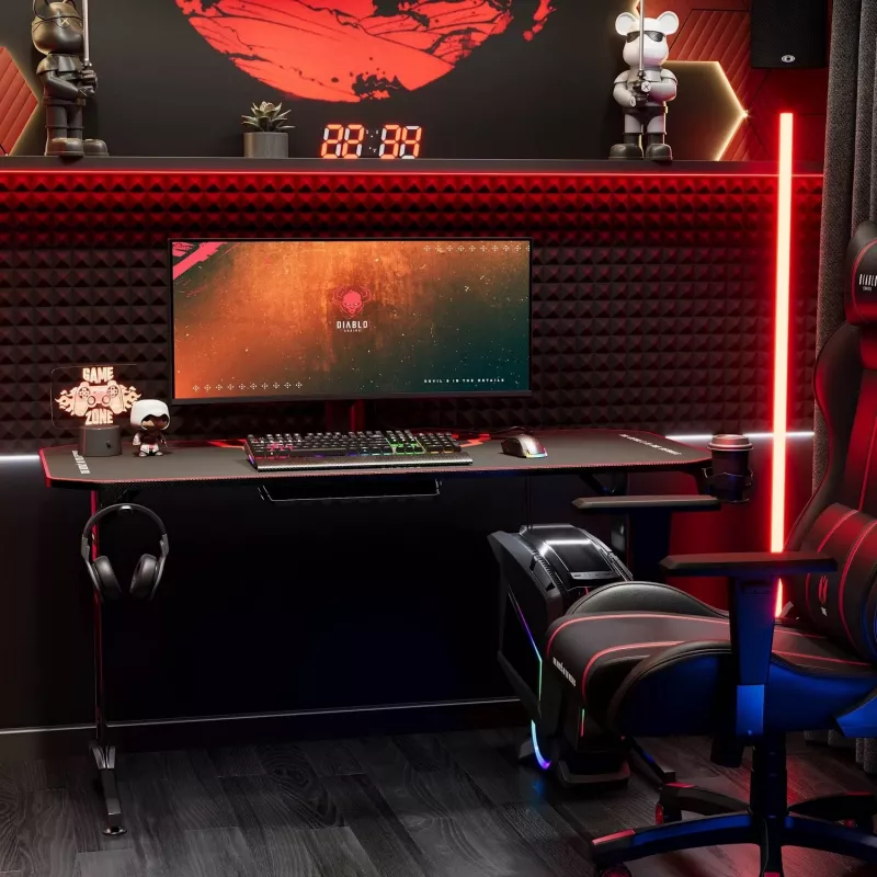 Diablo X-Mate 1400 pelipöytä 140 cm x 60 cm musta