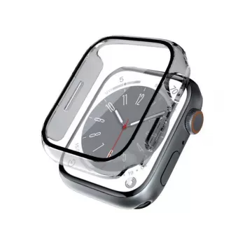Crong Hybrid Watch Case karkaistulla lasilla Apple Watch 40mm - läpinäkyvä