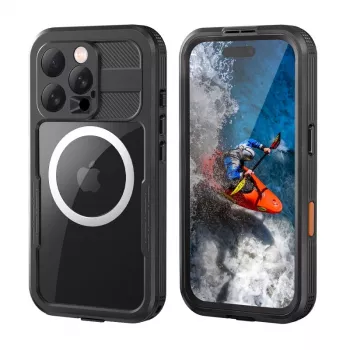 Crong Seal Cover vedenpitävä kotelo IP68 iPhone 16 Pro (musta)