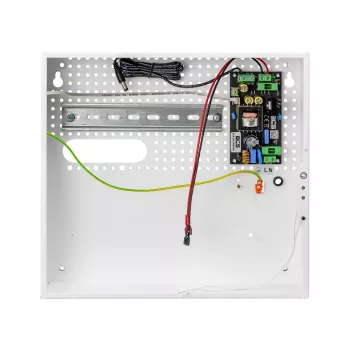 BCS ZA1206/UPS/F/KD 72W 12V DC 6A UPS-virtalähde akkulaturilla turvajärjestelmiin, metallikotelo, seinäasennus