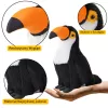 LEAN TOYS pehmo-tukaani lintu pehmolelu maskotti halilelu valkoinen 30cm