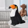 LEAN TOYS pehmo-tukaani lintu pehmolelu maskotti halilelu valkoinen 30cm