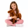 LEAN TOYS ruskea pehmohevonen pehmolelu halilelu 40cm
