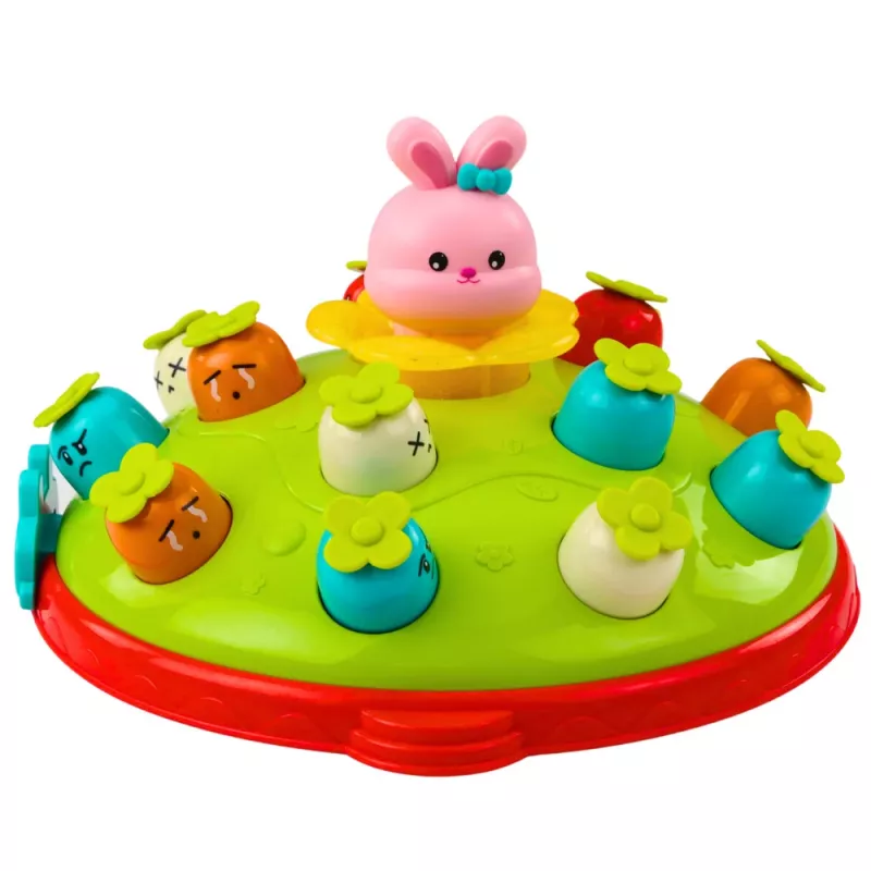 LEAN TOYS arcadepeli porkkanoiden vasarointi pomppivalla jäniksellä