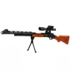 LEAN TOYS lelukivääri AK-528 tähtäimellä, jalustalla, valolla ja äänellä