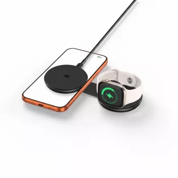 TECH-PROTECT A55 2-in-1 magneettinen MagSafe-laturi 25W Qi2.2 musta