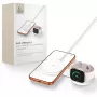 TECH-PROTECT A55 2-in-1 magneettinen MagSafe-laturi 25W Qi2.2 valkoinen