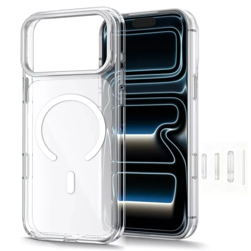 TECH-PROTECT MAGSTAND MagSafe Clear kuori jalustalla iPhone 17 Pro Max / 18 Pro Max