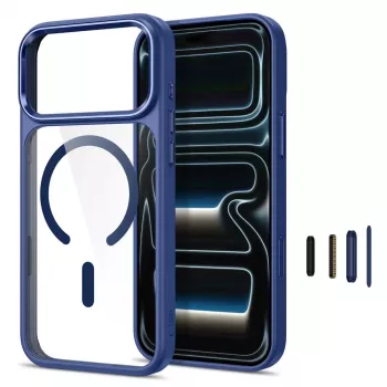 Tech-Protect Magmat MagSafe Clear kuori iPhone 17 Pro Max / 18 Pro Max - Deep Blue