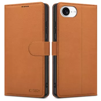 Tech-Protect lompakkokuori Apple iPhone 16E satulannruskea