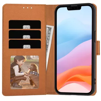 Tech-Protect lompakkokuori Apple iPhone 16E satulannruskea