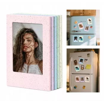 LOVEINSTANT 5x magneettinen valokuvakehys-sarja Fujifilm Instax Mini -kuville – pastellivärit, jääkaappikiinnitys
