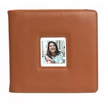 LOVEINSTANT valokuva-albumi Polaroid Go -kuville, 36 arkkia, 288 kuvaa, ruskea PU-nahka