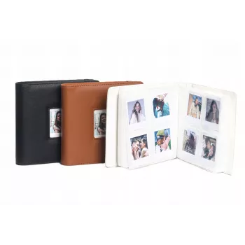 LOVEINSTANT valokuva-albumi Polaroid Go -kuville, 36 arkkia, 288 kuvaa, ruskea PU-nahka