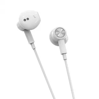Beline USB-C in-ear-kuulokkeet mikrofonilla ja kaukosäätimellä, valkoinen