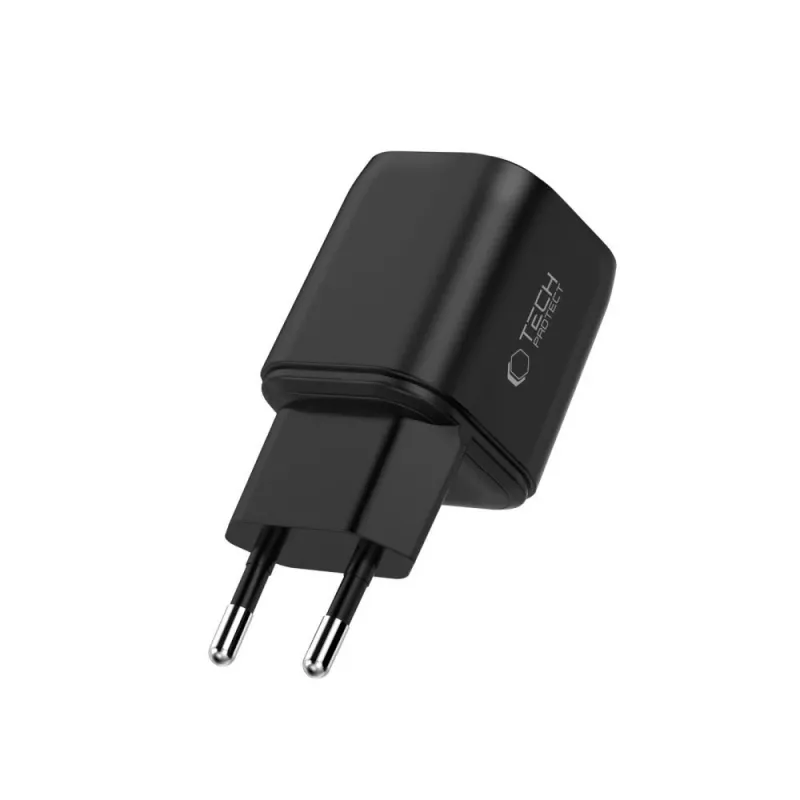 TECH-PROTECT NCA100W-GaN 3-porttinen GaN-virtalähde 100W PD 3.2 / QC3.0 musta
