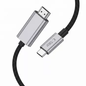 TECH-PROTECT ULTRABOOST kaapeli USB-C - HDMI 2.1 8K 60Hz 200cm rautaharmaa