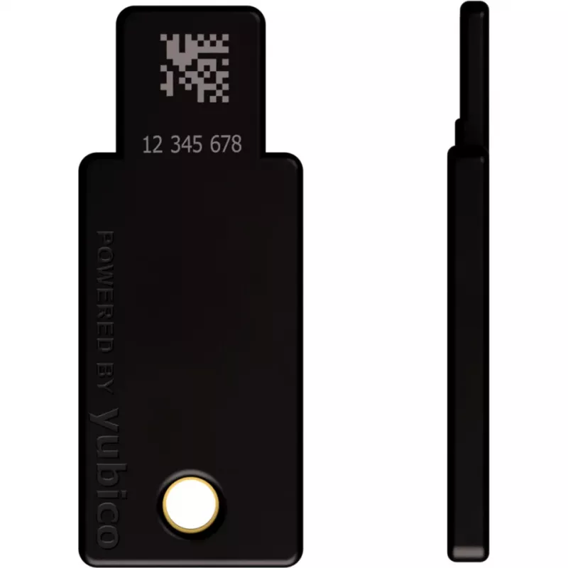 YubiKey 5 NFC -tietoturva-avain 2 kpl:n pakkaus (musta/kulta, USB-A & NFC)