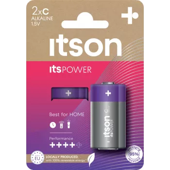 ITSON LR14IPO/2CP alkaliparistot C (2 kpl:n pakkaus, blister)