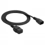 Akyga AK-UP-02 palvelimen jatkokaapeli IEC C14 - IEC C19, 3 x 1 mm², 1,8 m, musta