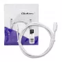 Qoltec USB 2.0 Type-C uros - Type-C uros kaapeli 2m valkoinen