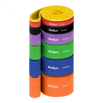 REBEL ACTIVE Power Band PT-S7 TPE vastuskuminauhasarja, 7 nauhaa, 4-82 kg, kantolaukku