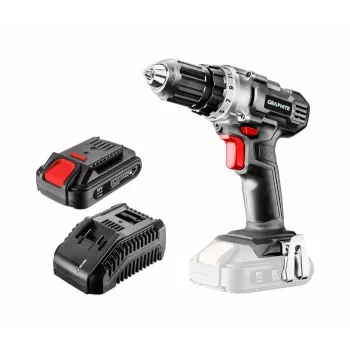 Graphite 58G000-SET1 18V akkuruuvinväänninsarja 2x 2,0Ah akulla, 35 Nm, pikakiinnitysistukka, LED-valo, musta/punainen