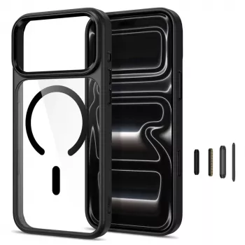 Tech-Protect Magmat MagSafe kirkas kotelo iPhone 17 Pro Max / 18 Pro Max - musta