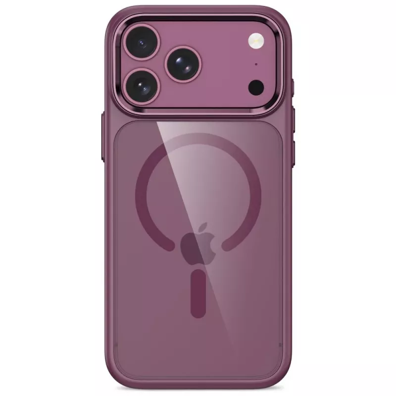 Tech-Protect Magmat MagSafe kirkas kotelo iPhone 17 Pro Max / 18 Pro Max - tumman kirsikanpunainen
