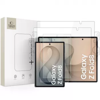 TECH-PROTECT Easy Set Fit+ 4-in-1-suojasarja Samsung Galaxy Z Fold 8:lle – läpinäkyvä (kalvo & lasi)
