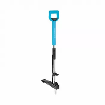 CELLFAST C.IDEAL rikkakasvien poistotyökalu 95 cm Stand-Up manuaalinen rikkakasvien poistaja 3-kynsisellä järjestelmällä karkaistua terästä ja jalkapolkimella, ergonominen D-kahva, vihreä/musta