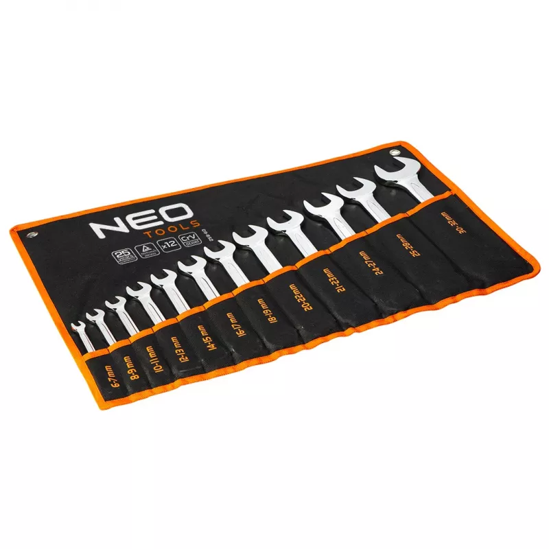 NEO TOOLS kaksipäinen kiintoavainsarja 6–32 mm, 12-osainen
