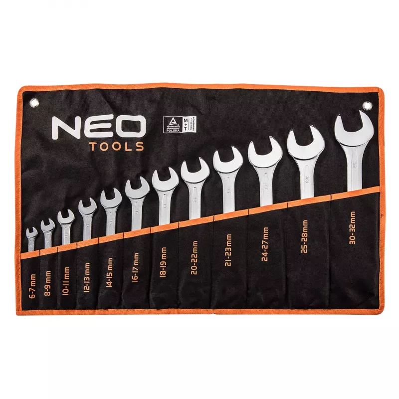 NEO TOOLS kaksipäinen kiintoavainsarja 6–32 mm, 12-osainen