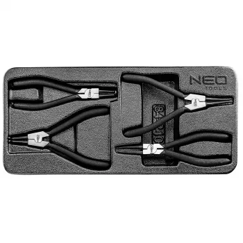 NEO TOOLS lukkorengaspihdisarja, 4-osainen, sisä-/ulkopuoliset suorat ja taivutetut, CrV-teräs, 180 mm, TÜV-sertifioitu
