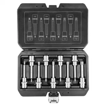 NEO TOOLS Torx-kärjet hylsyssä 100 mm, 9 kpl:n sarja