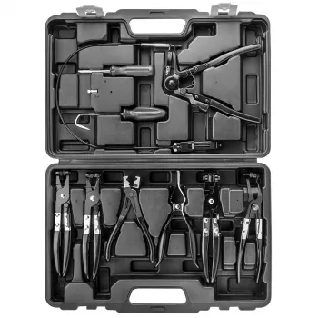 NEO TOOLS 9-osainen letkunkiristinpihtisarja ergonomisin kahvoin ja kantolaukku