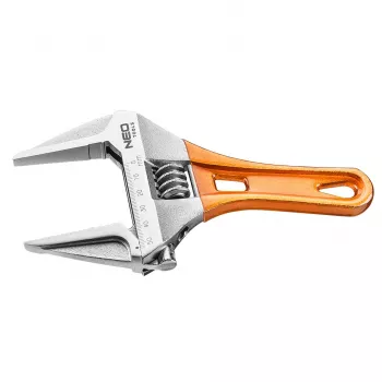 NEO TOOLS säädettävä lyhyt kiintoavain 185 mm, 0-53 mm avautuma, kromi-vanadiiniteräs, DIN 3117
